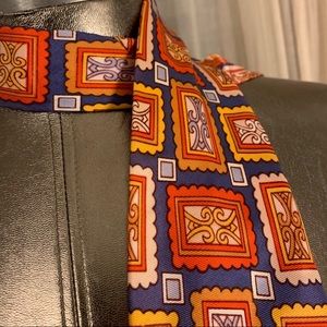 🍁 VTG Italian Silk Rhodia Neck Tie | 56.5” L